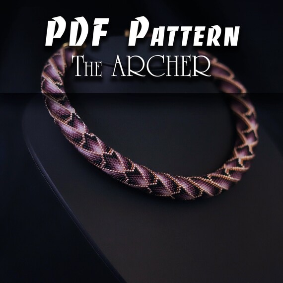 Pdf Pattern For Geometric Necklace Diy Seed Bead Crochet Art Etsy