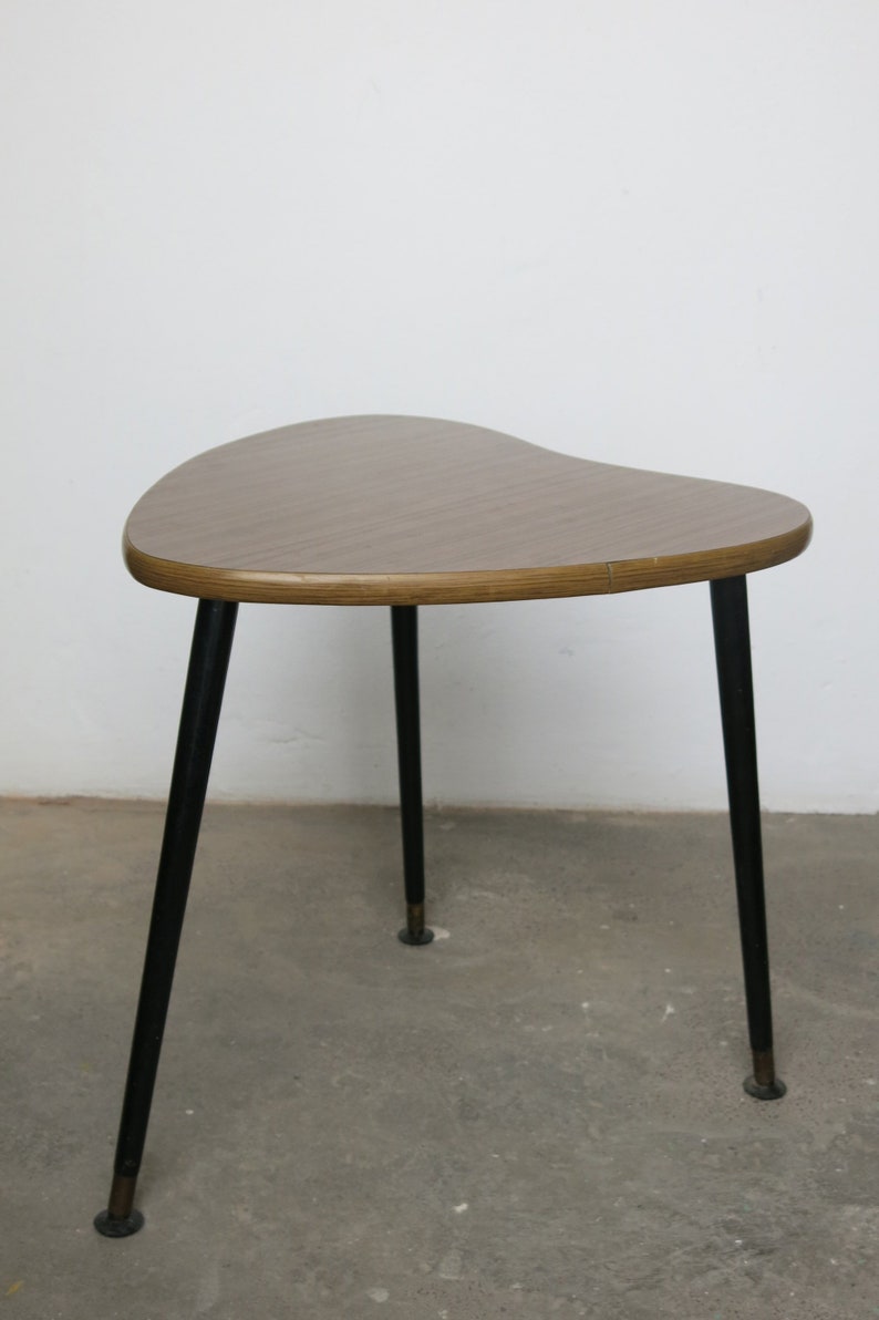 Vintage Mid Century Heart Shaped Side Table Coffee