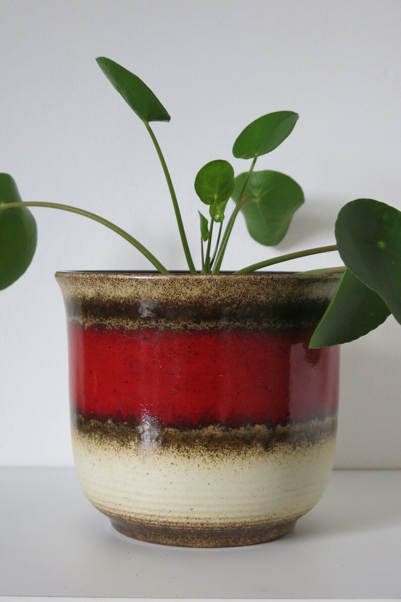 Vintage Mid Century West German XL Plant Pot Etsy