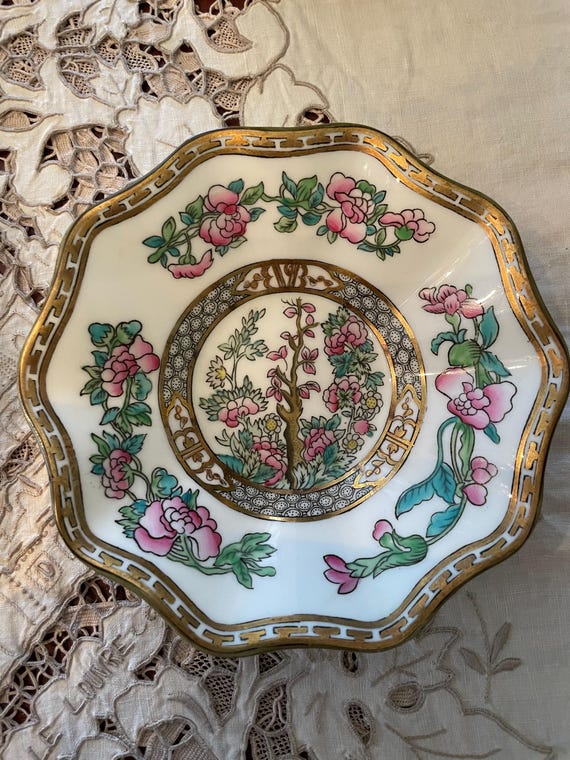 Indian Tree-antique Coalport England-6 1/4 Inches Wide- Scalloped
