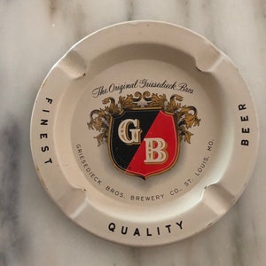 FREE SHIPPING-Antique Griesedieck Bros. Brewery Co. St. Louis, Mo. -Metal- Advertising Ashtray