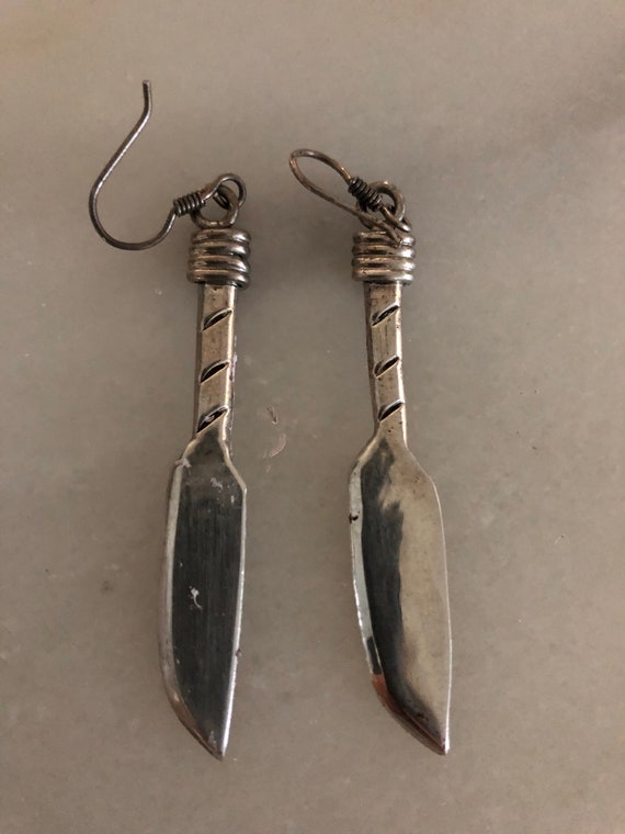 FREE SHIPPING-Sterling Mexican Silver-Dagger-Knif… - image 1