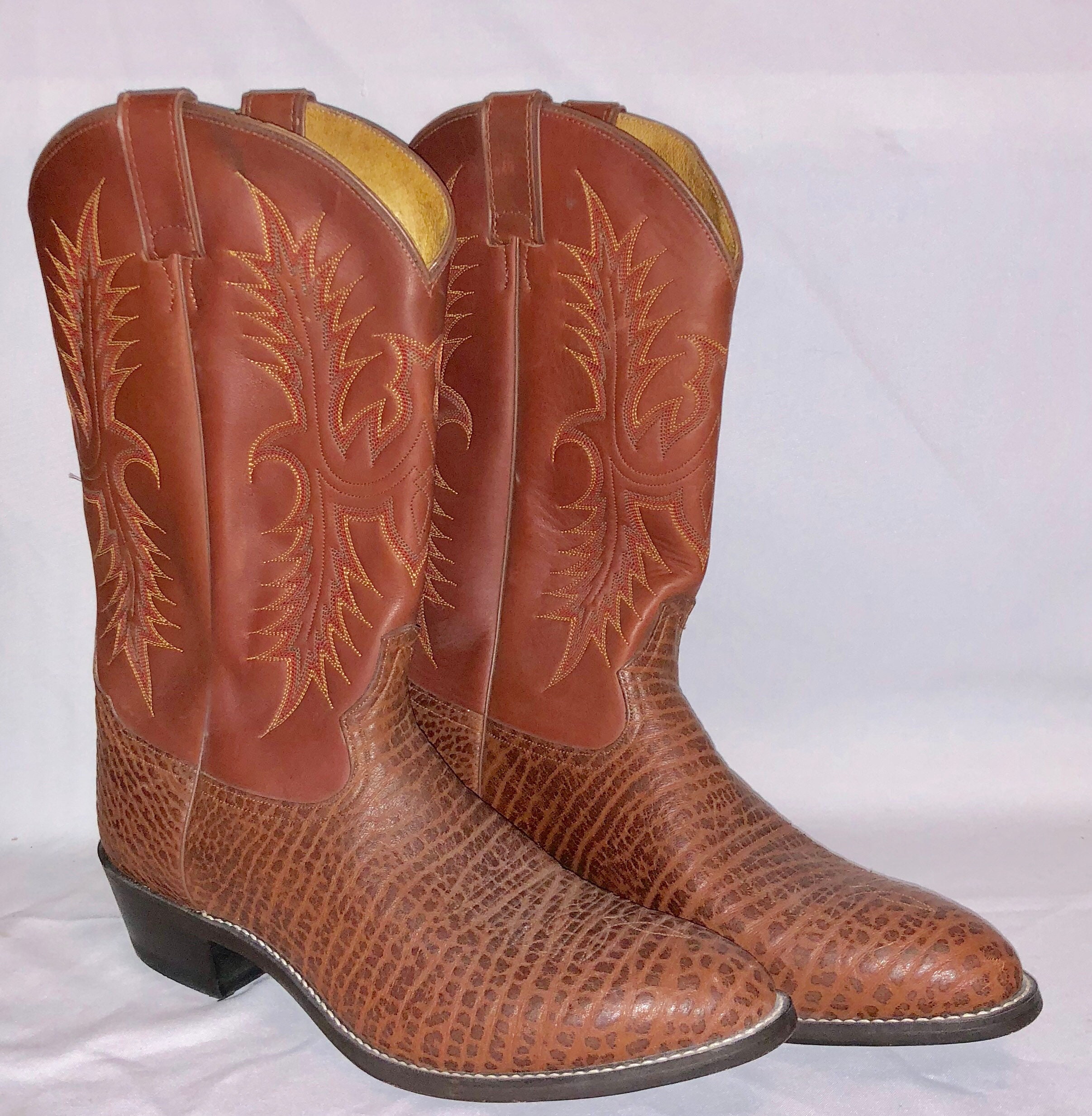 Vintage-tony Lama-made Mexico-leather-mens-size 13 R-never - Etsy