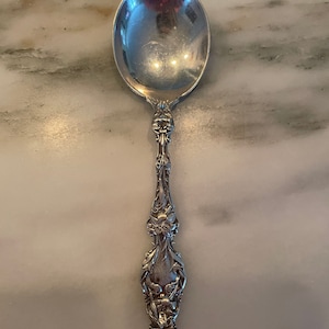 FREE SHIPPING-Lily-Sterling Silver- Gorham-Soup/Gumbo Spoon