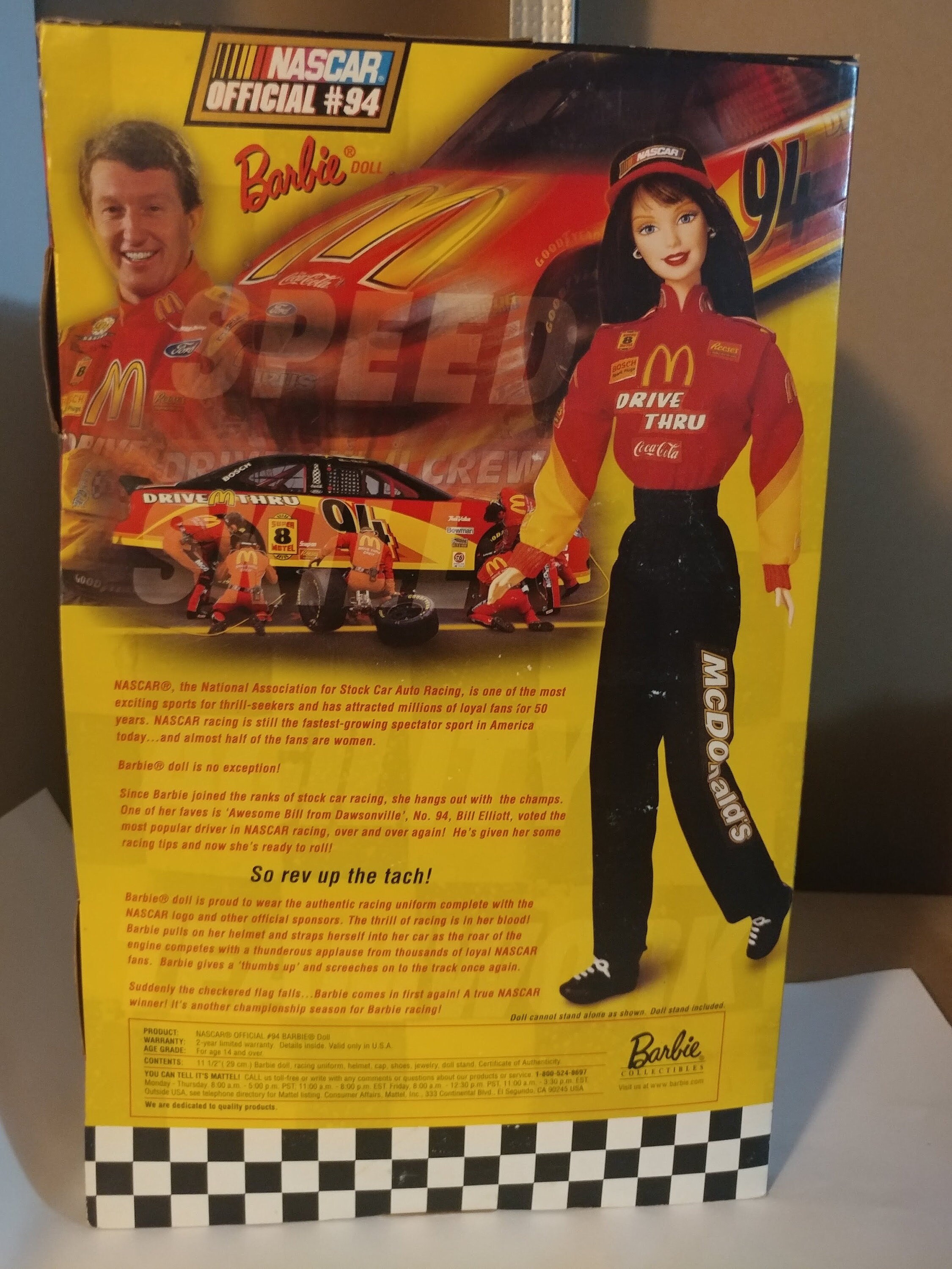 nascar mcdonalds barbie