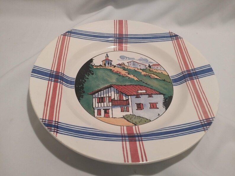 Cambo Chop Plate French Depose Ramuntcho Faienceries de Sarreguemines. FREE SHIPPING