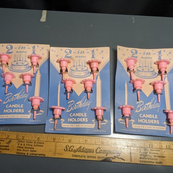 Plastic Birthday Cake Candle Holders Etsy