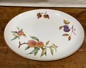FREE SHIPPING-Royal Worcester-Evesham 15”X12 1/8” wide Platter-Made in England