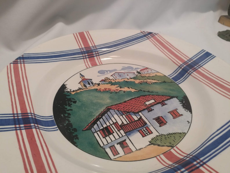 Cambo Chop Plate French Depose Ramuntcho Faienceries de Sarreguemines. FREE SHIPPING
