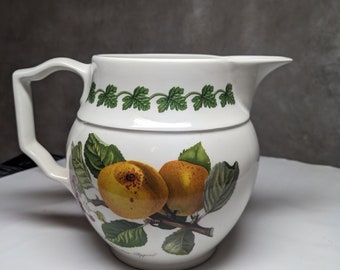 FREE SHIPPING-Vintage Portmeirion Pomona Staffordshire Pitcher with Ingestric Pippin/ Morning Hoary Apple Design