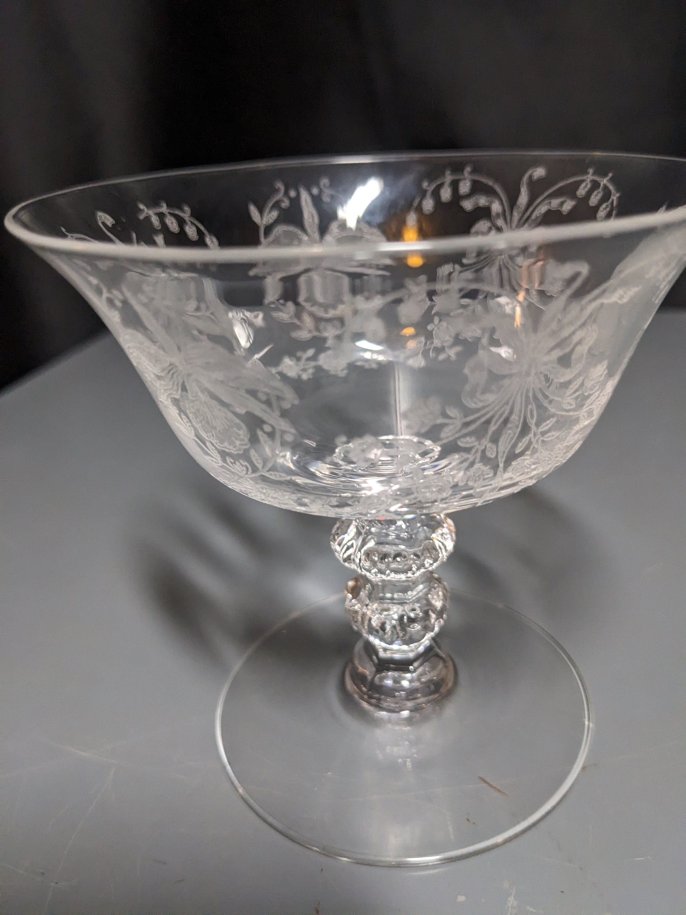FREE SHIPPING- Vintage Heisey Elegant Depression Glass Low Sherbet