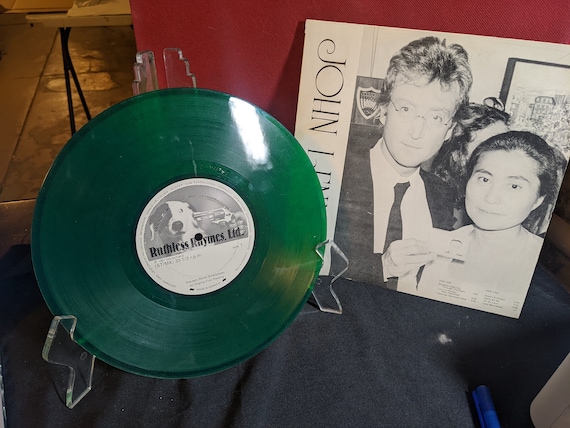 FREE SHIPPING- Rare! Green Vinyl Record Album. John Lennon 