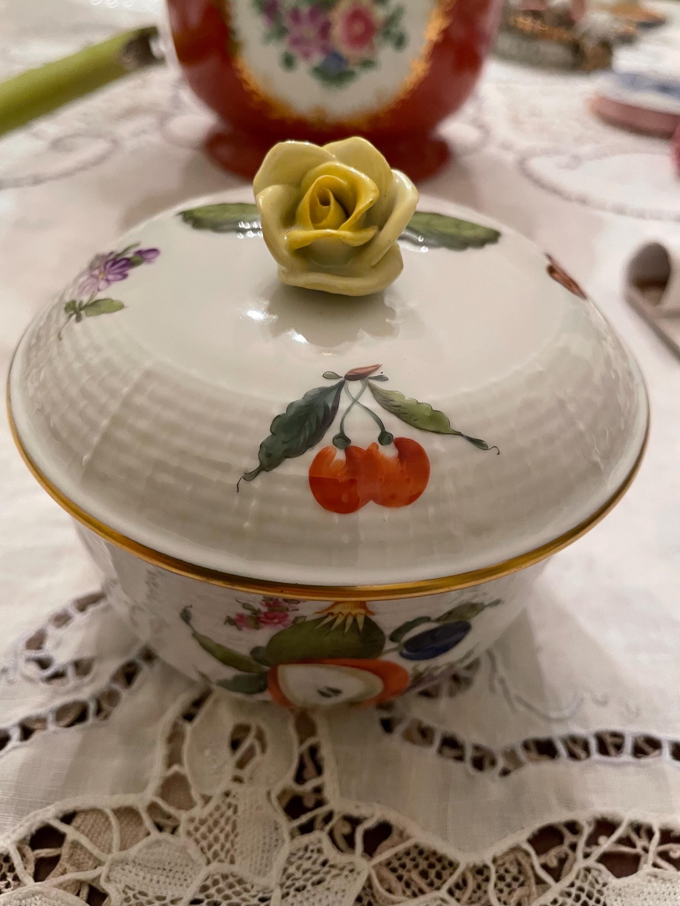 HEREND HUNGARY OPEN SUGAR BOWL ハンガリー製 Herend Hungary Sugar Bowl - Etsy