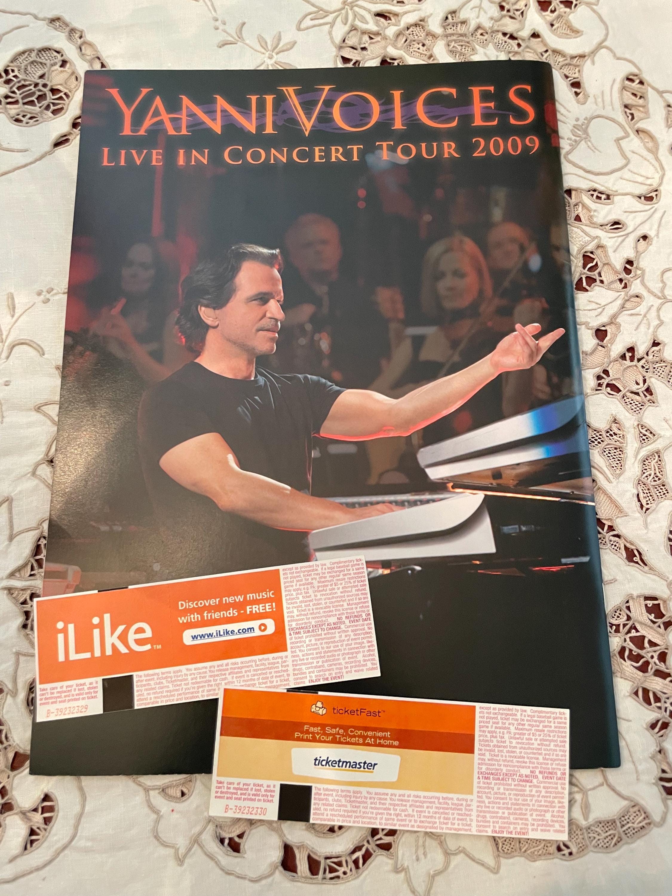 YANNI Voices-live in Concert Tour 2009 Souvenir Book and Tickets