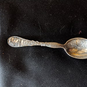 FREE SHIPPING- Sterling Silver Pikes Peak Signal Station Souvenir Spoon. 4-1/4" Long. Monogrammed on Back HJCF