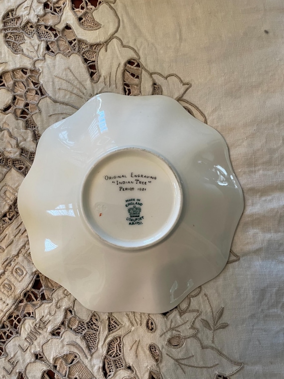Indian Tree-antique Coalport England-6 1/4 Inches Wide- Scalloped