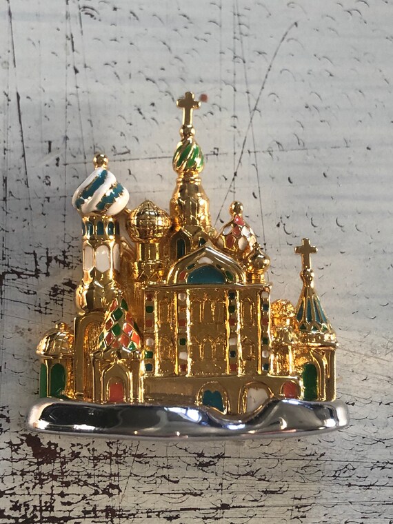 FREE SHIPPING-Joan Rivers-Russian Castle Enamel An