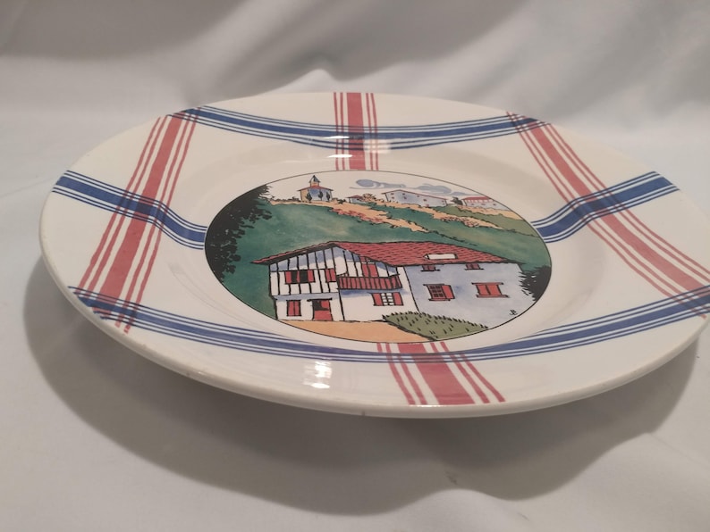Cambo Chop Plate French Depose Ramuntcho Faienceries de Sarreguemines. FREE SHIPPING