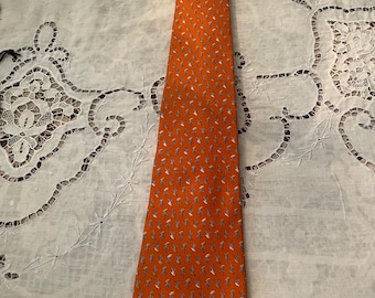 FREE SHIPPING-Salvador Ferragamo-100 percent silk Vintage Men’s Neck Tie