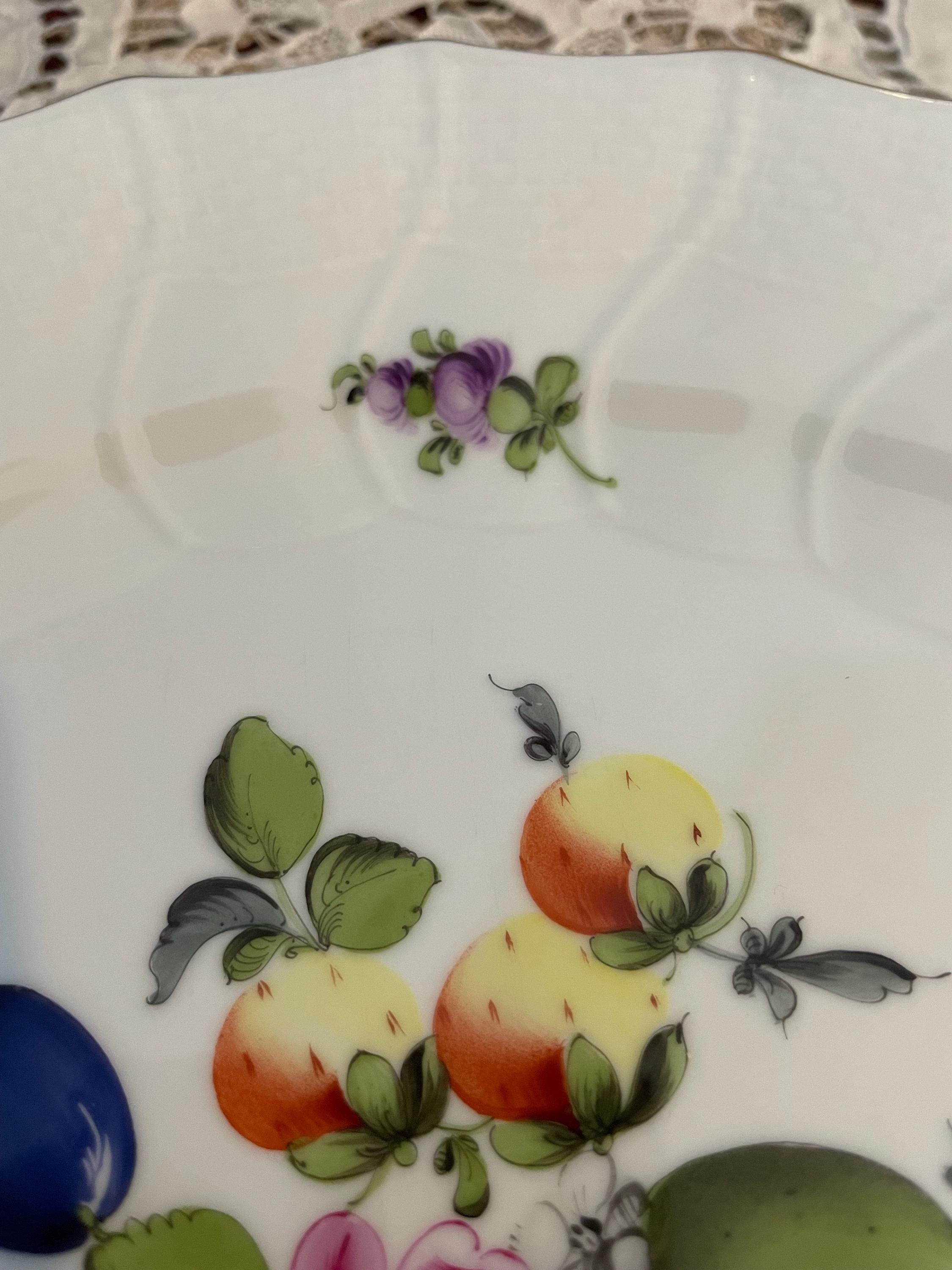 FREE Shipping-herend Hungary-fruits and Flowers 10.25” Dinner