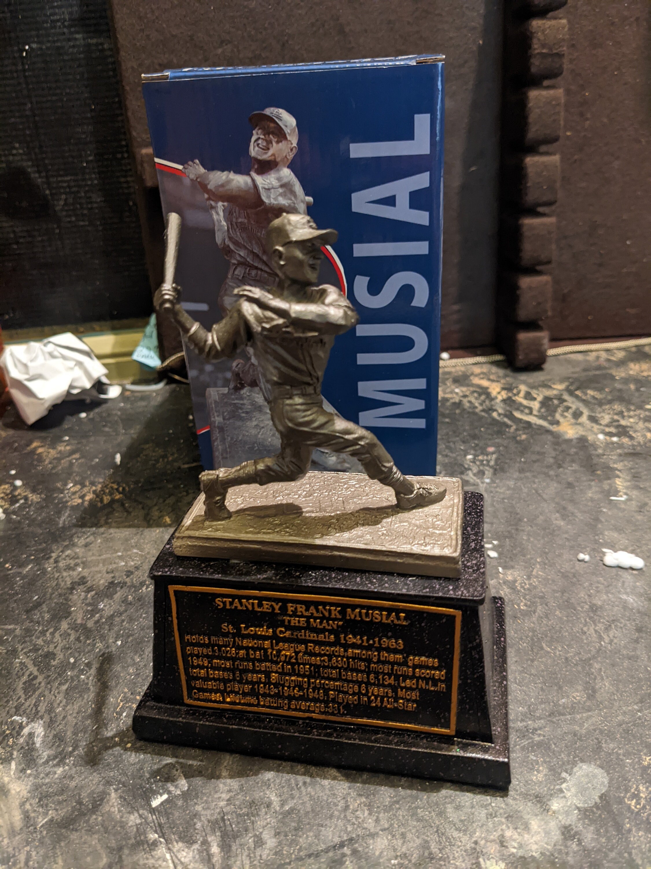FREE SHIPPING- Vintage Saint Louis Cardinals Stan The Man Musial Statue  Replica . See Below for info