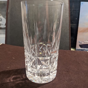 FREE SHIPPING-  Vintage Waterford Highball Flat Tumbler. Lismore Pattern. Older Gothic Mark Etched on Side. See Below.