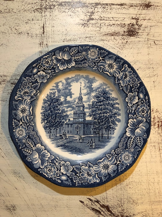 FREE SHIPPING- Liberty Blue- 9 3/4 Inch Staffordshire - England