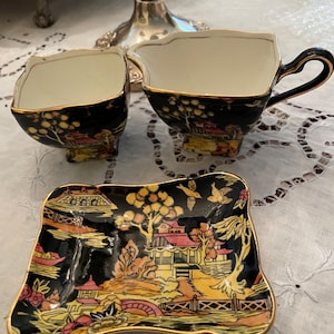 FREE SHIPPING-Royal Winton Grimrwades- Three piece- “Pekin” Creamer/Sugar/ Tray