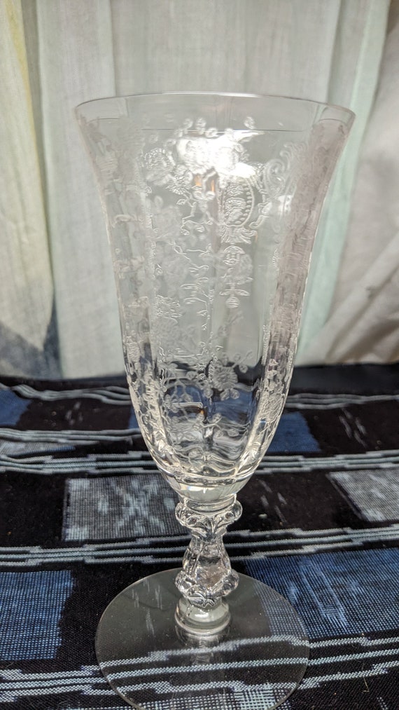 FREE SHIPPING- Vintage Rose Point Juice Glass by Cambridge