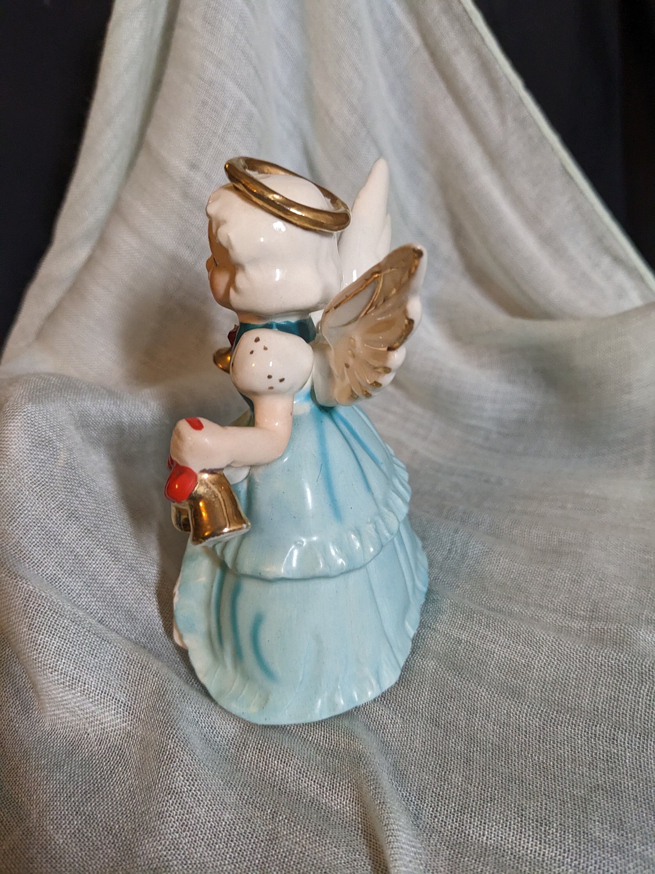 FREE SHIPPING- Vintage SR Fine Birthday Angel Figurine
