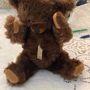 きょう 様❤️Knickerbocker❤️ antique brown bear Vintage Knickerbocker Teddy Bear Plush 16