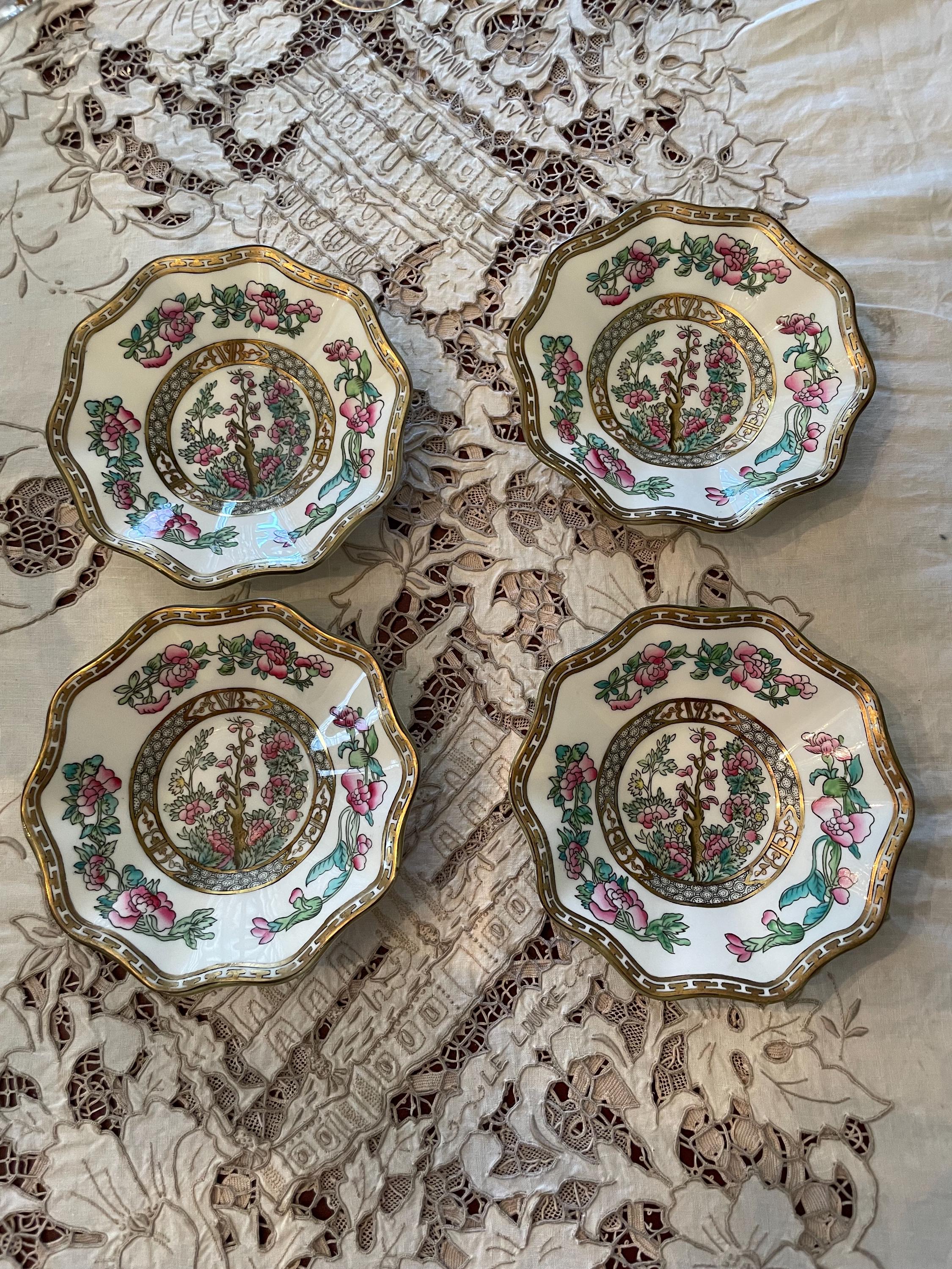 Indian Tree-antique Coalport England-6 1/4 Inches Wide- Scalloped