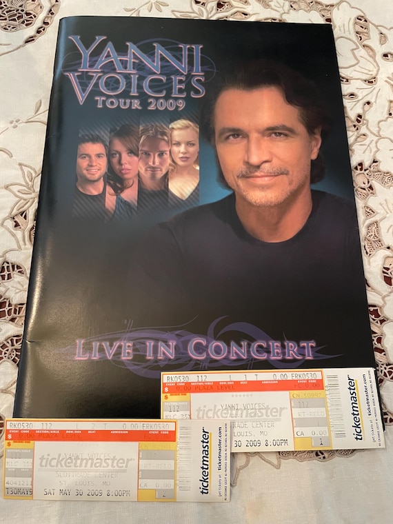 YANNI Voices-live in Concert Tour 2009 Souvenir Book and Tickets