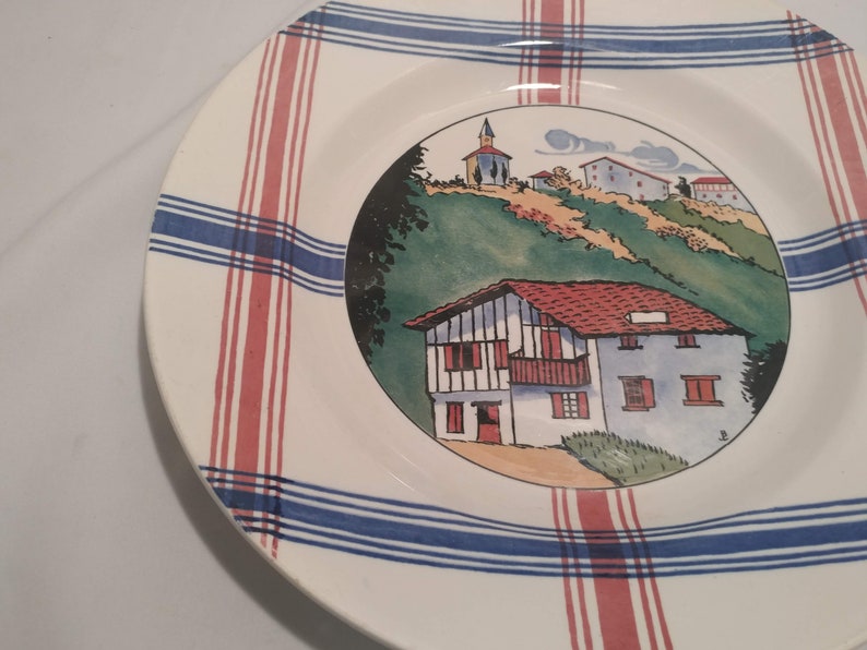 Cambo Chop Plate French Depose Ramuntcho Faienceries de Sarreguemines. FREE SHIPPING