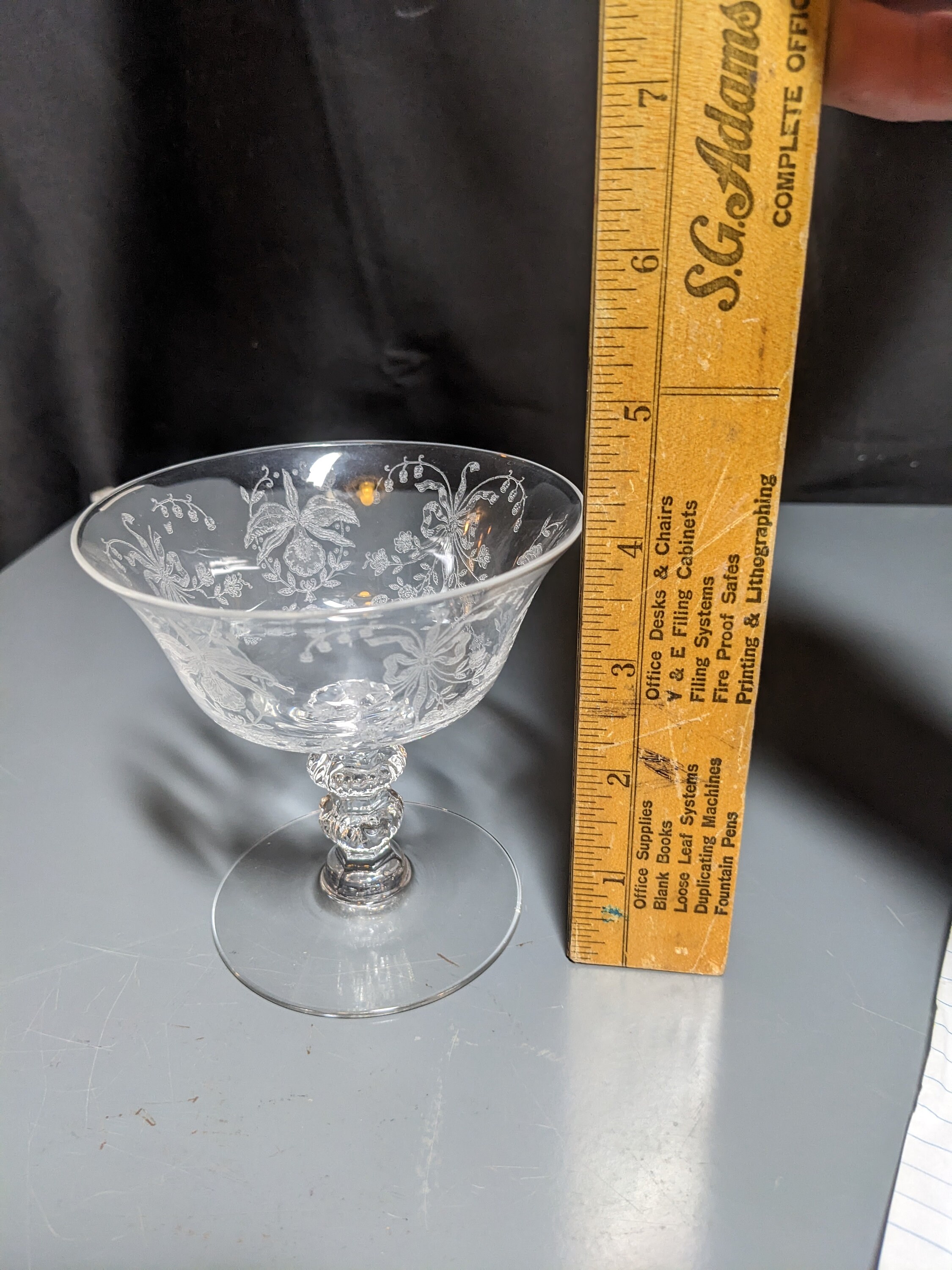 FREE SHIPPING- Vintage Heisey Elegant Depression Glass Low Sherbet