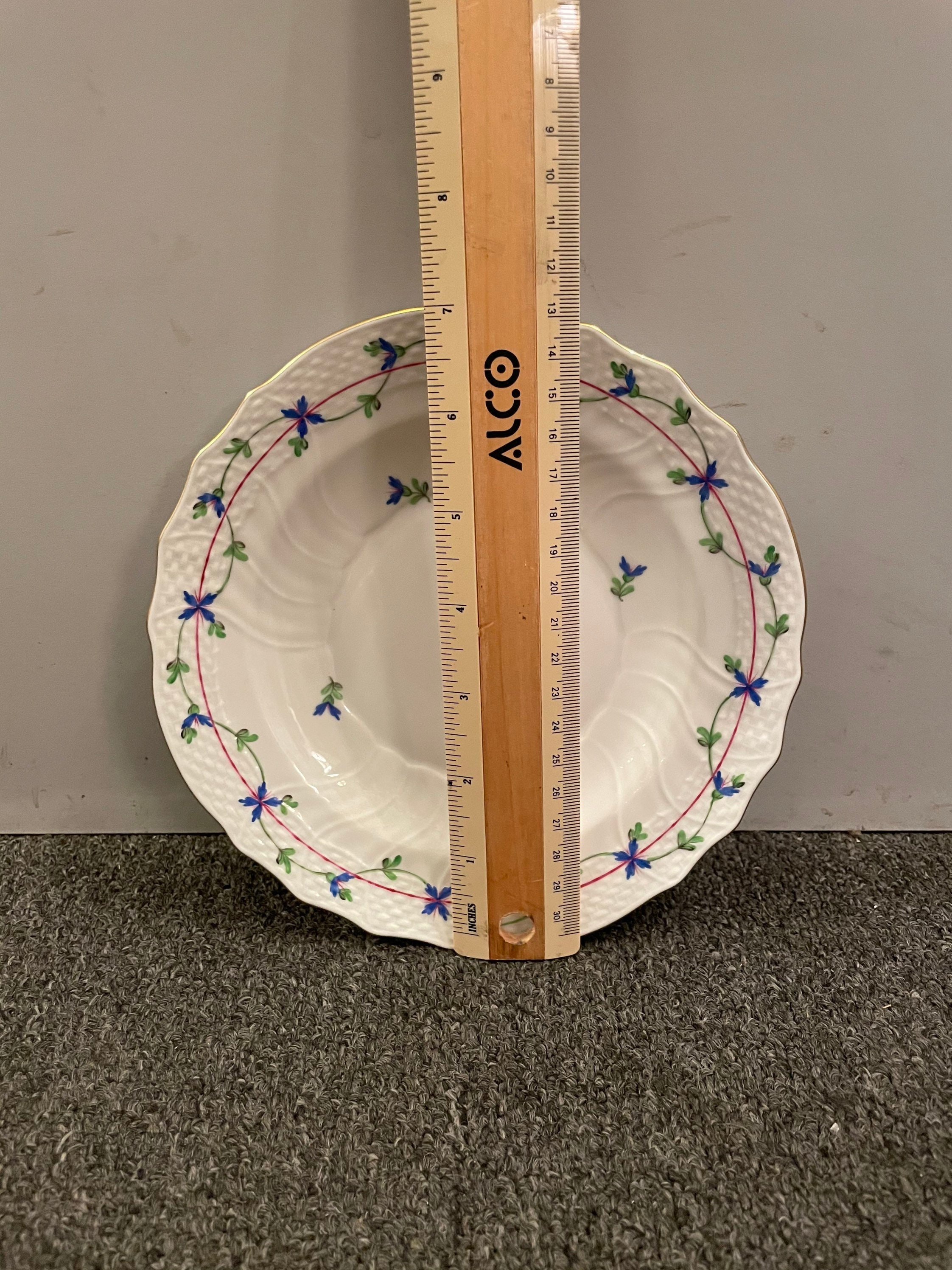 HEREND チューリン HEREND Hungary HandPainted Porcelain Bird Butterfly Bouquet