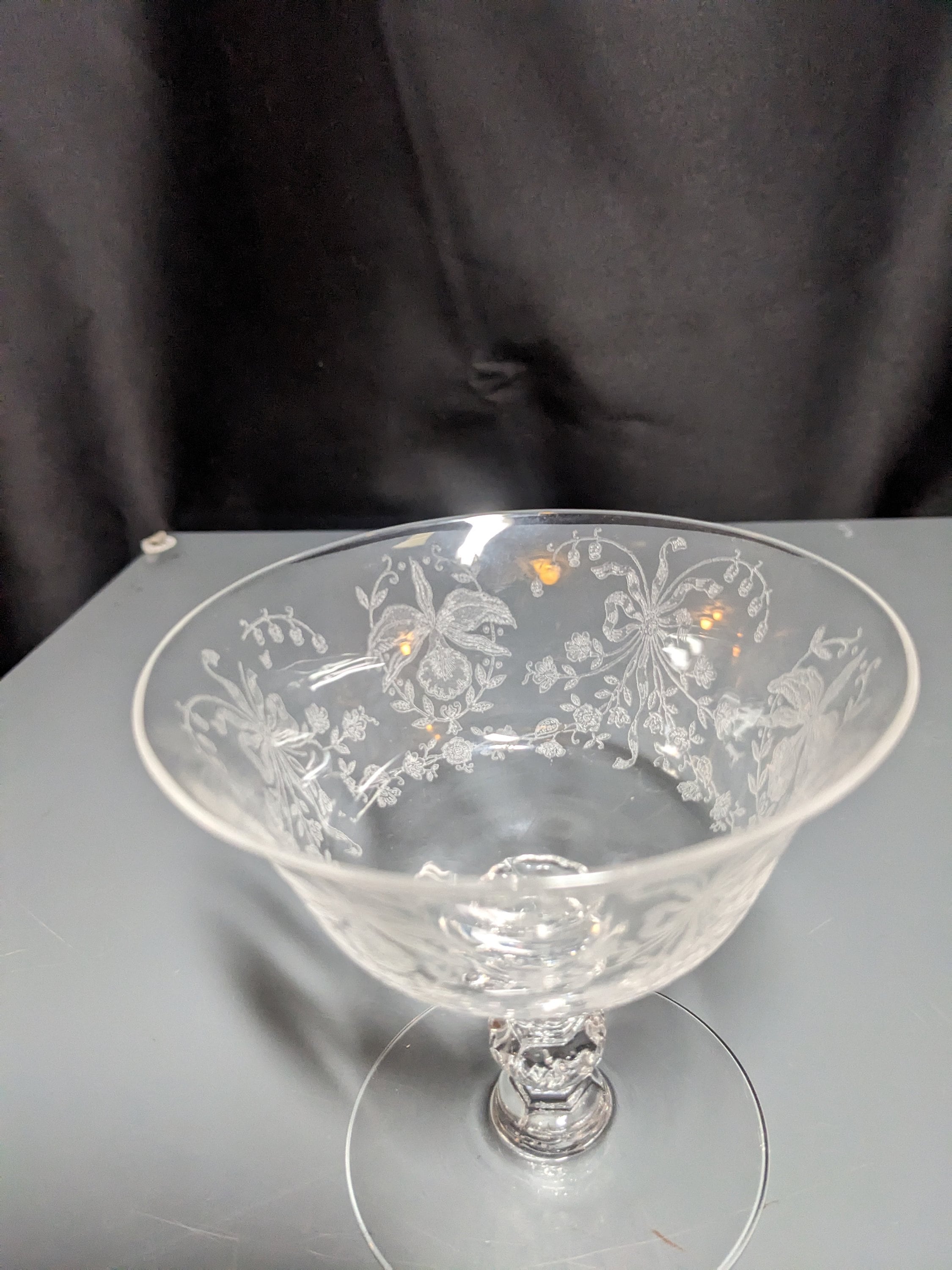 FREE SHIPPING- Vintage Heisey Elegant Depression Glass Low Sherbet