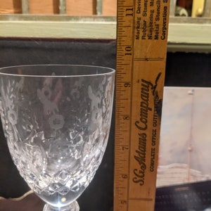 FREE SHIPPING- Vintage Unsigned Rogaska Gallia  Stemmed Iced Tea Glass with Patterned Foot. . See Below for important info.