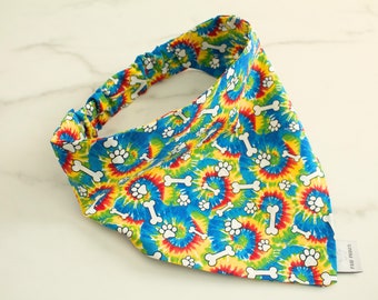 Tie Dye Days I Tie Dye Bandana I Summer Dog Bandana I Elastic Dog Scarf