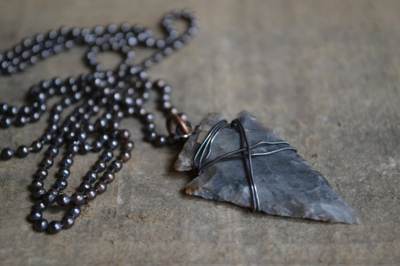 Men's Stainless Steel and Black Agate Arrowhead Pendant | Dickinson  Jewelers | Dunkirk, MD