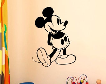 Mickey Wandtattoo Vinyl Aufkleber Cartoon Charakter Film Wand Kunst Home Kinder Kinderzimmer Spielzimmer Kinderzimmer Dekor Zeichen Schablone 8adg