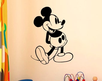 Mickey Wall Decal Vinyl Sticker Cartoon Character Movie Wall Art Home Kids Children Room Playroom Nursery Decor Sign Stencil 8adg