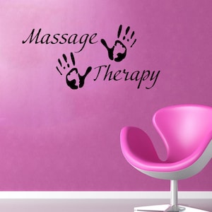 Masaje terapia vinilo calcomanía Spa Shop interior signboard pared etiqueta engomada salón de belleza salón de belleza vidrio caso símbolo mural impresión de diseño cartel de decoración