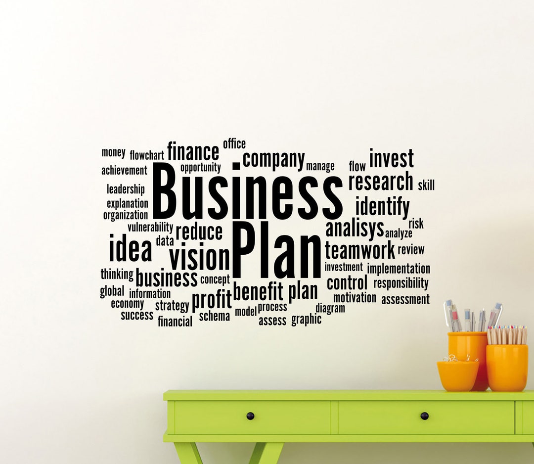 Office Wall Decal Vinyl Sticker Business Plan Teamwork Success Startup