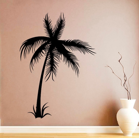 Palm Tree Wall Decal Palm Vinyl Sticker Tree Decals Wall Vinyl Etsy