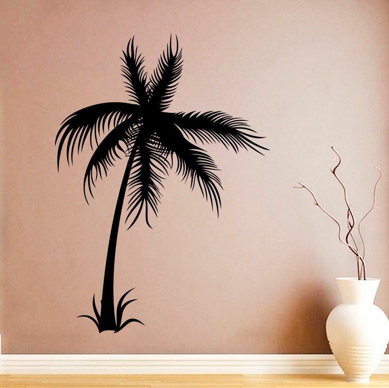 Palm Tree Wall Decal Palm Vinyl Sticker Tree Decals Wall Vinyl Etsy