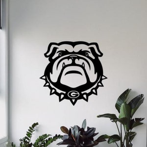 Bulldog Decal Wall Vinyl Sticker Quote Football Decor Wall Art Sport Sign Car Window Truck Print Poster Stencil Player Gift Mural 1902