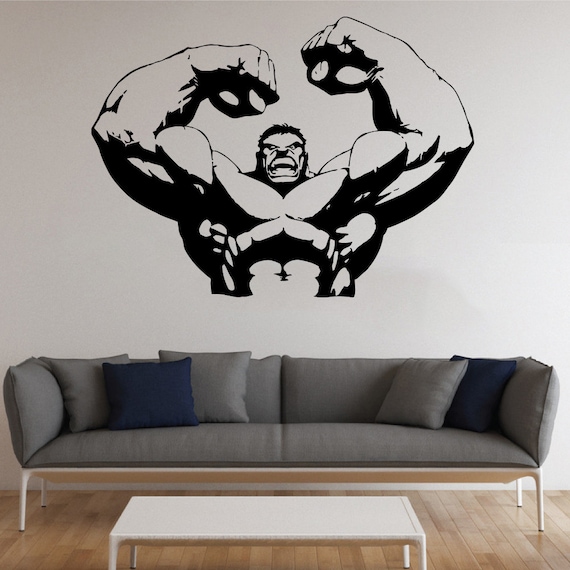 Hulk Wall Decal Marvel Comics Superhero Vinyl Sticker - Marvel Comics Wall Decals