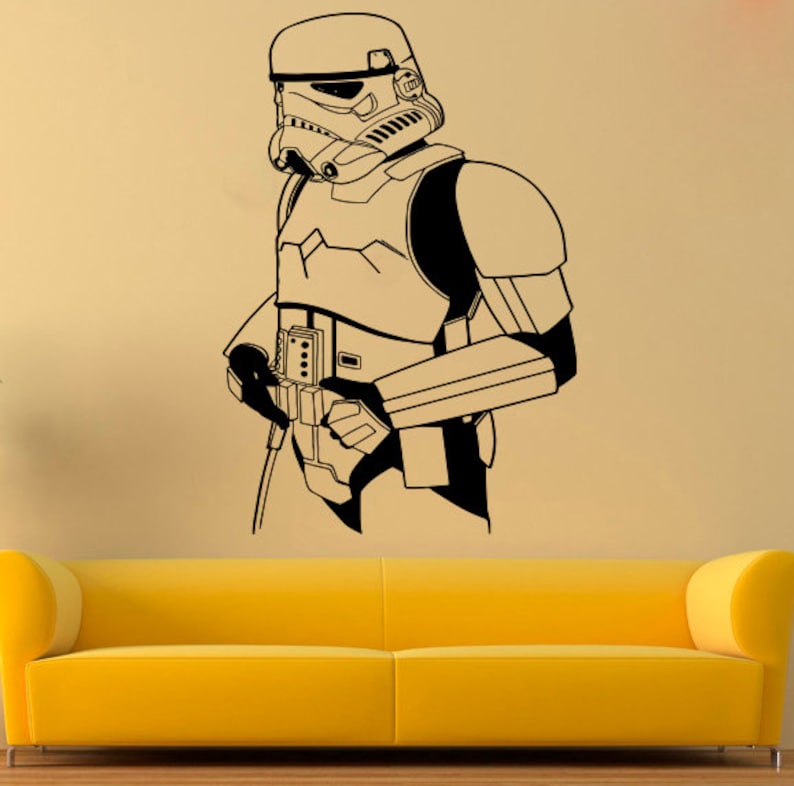 Stormtrooper Wall Decal Star Wars Vinyl Sticker Comics Wall Etsy