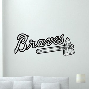 Naklejka ścienna Braves Naklejka winylowa Cytat Baseball Dekoracja Wars Sztuka ścienna Znak Okno samochodu Ciężarówka Wydruk Plakat Szablon Prezent dla gracza Mural 1886